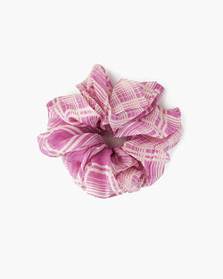 Violet Plaid Scrunchy