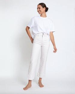 Landlubber Cropped Flare Jean | Ivory