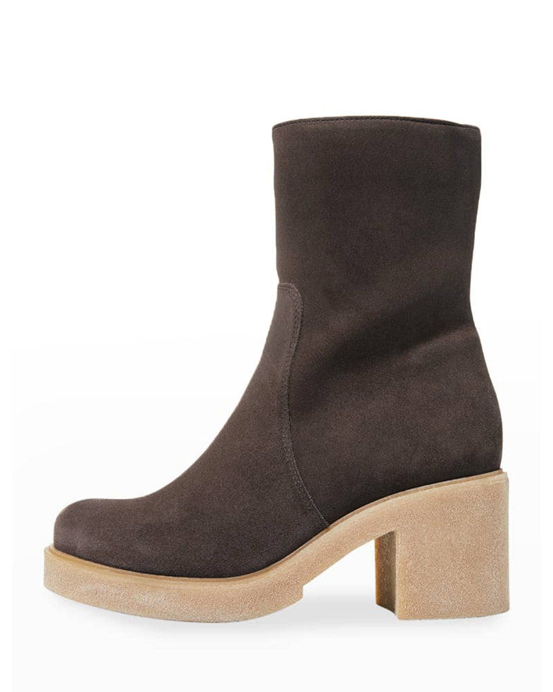 Zed Suede Bootie | London Oiled – Well Heeled