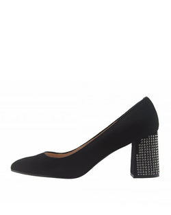 Zepplin Heel | Black Suede