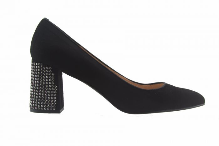Zepplin Heel | Black Suede